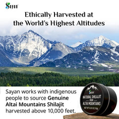 Sayan Shilajit sourced from Altai mountains ensuring purity