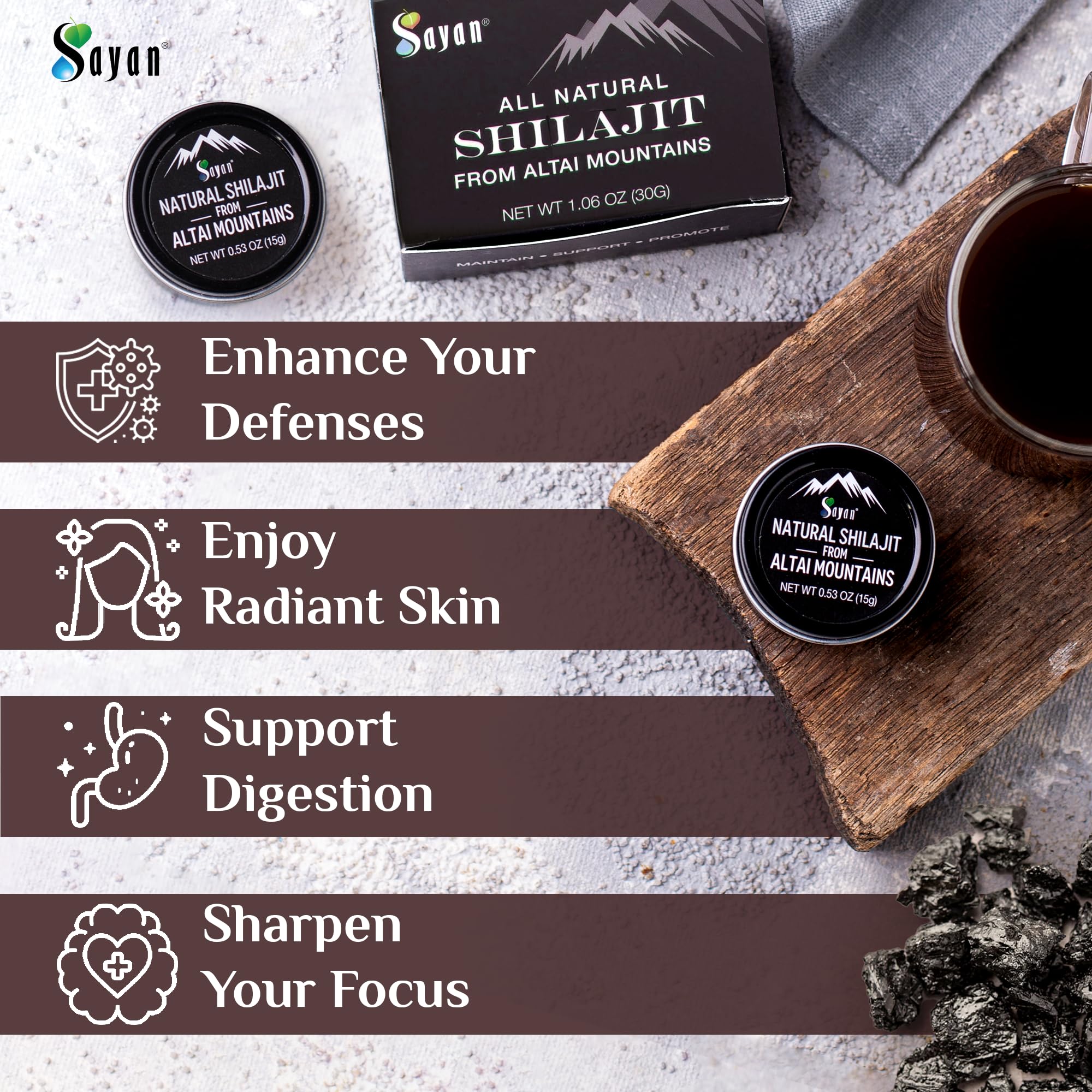 Sayan Shilajit label may support immune vitality