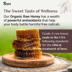 Sayan Organic Honey tea mix glass dissolving in hot liquids