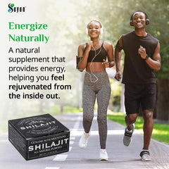 Sayan Pure Shilajit Resin ISO-lab cert seal signals quality assurance.