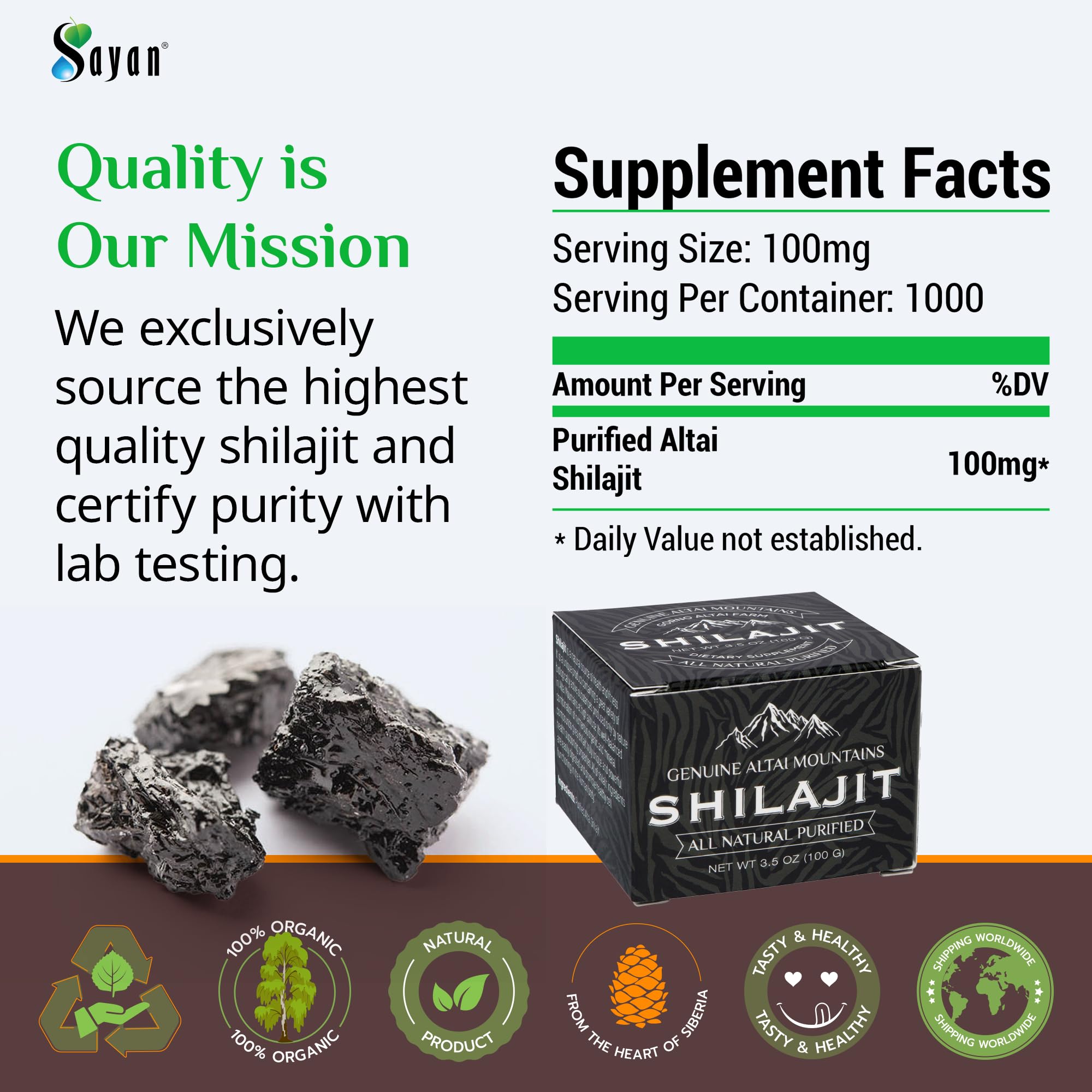 Sayan Pure Shilajit Resin measuring scoop for easy daily use