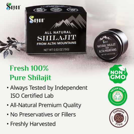 Sayan Shilajit resin texture closeup showing rich consistency