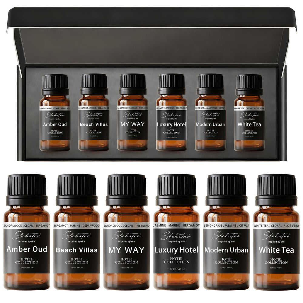 Sbehrtno hotel diffuser oil gift set 6x10ml in a premium box for home luxury