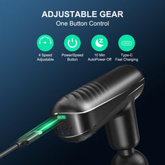 Adjustable speeds on SBUBU Mini Massage Gun from 1800 to 3000 rpm for customization.
