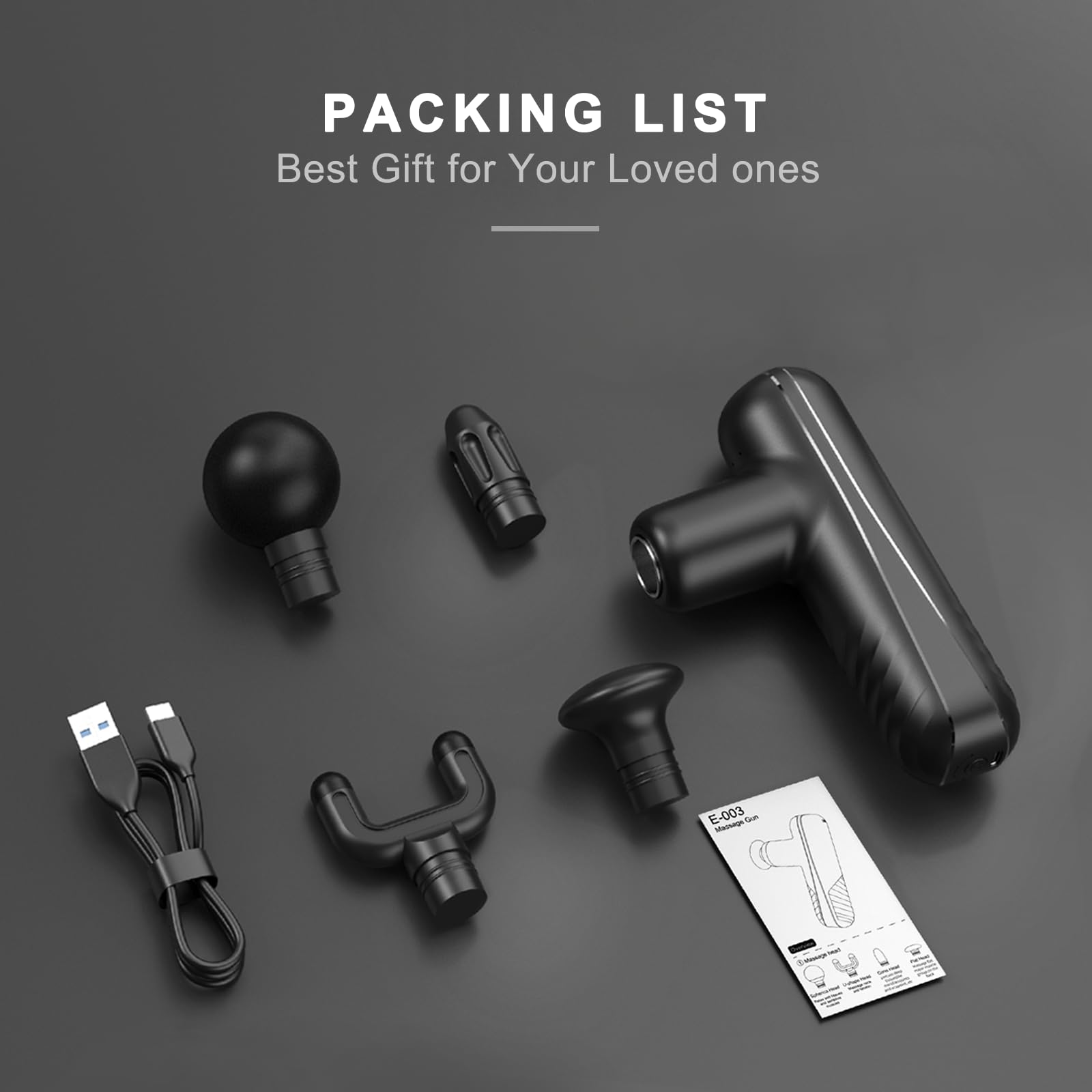 Travel-ready compact SBUBU Massage Gun in a small bag for convenience.