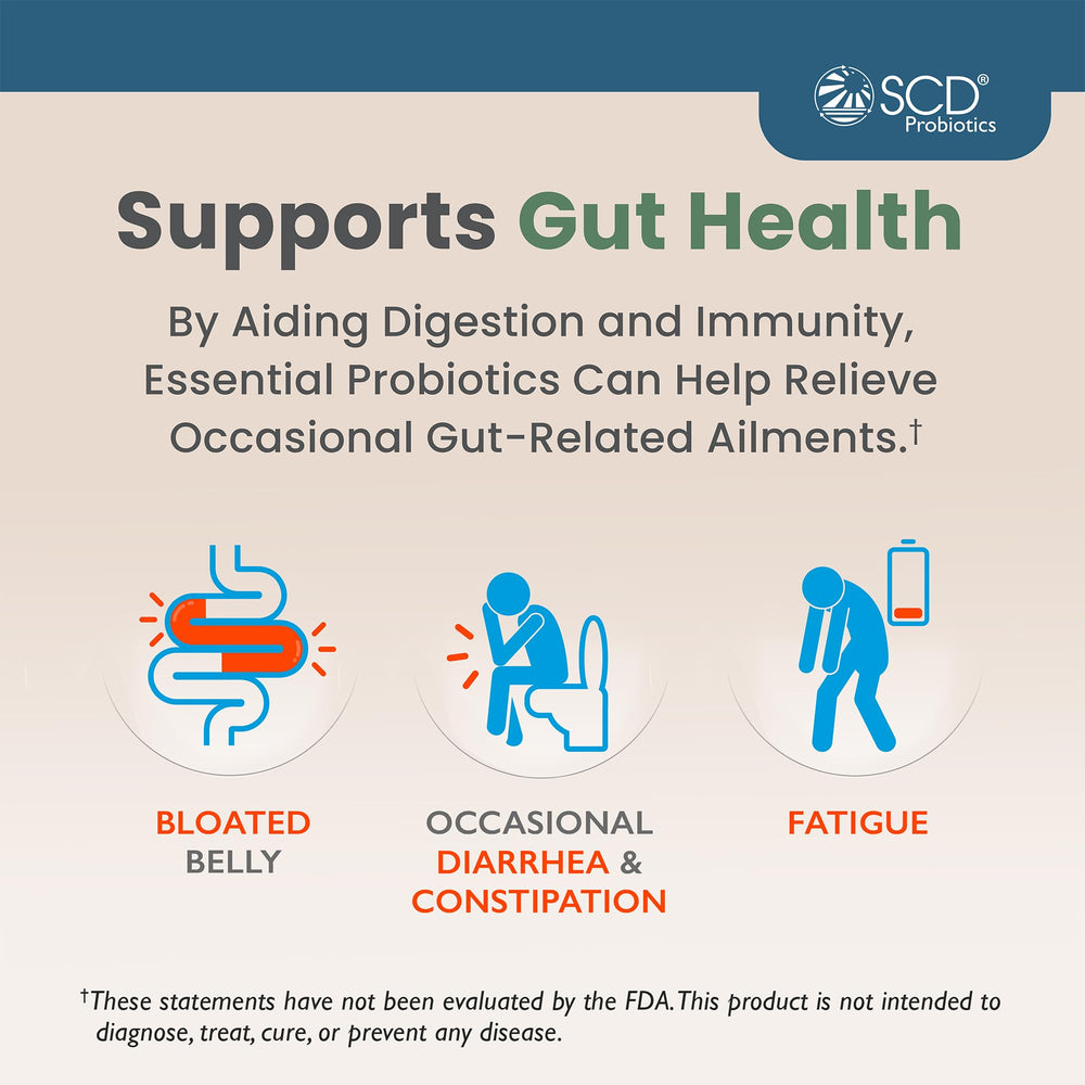 SCD Probiotics bottle liquid dispense demonstrates simple daily dosage.