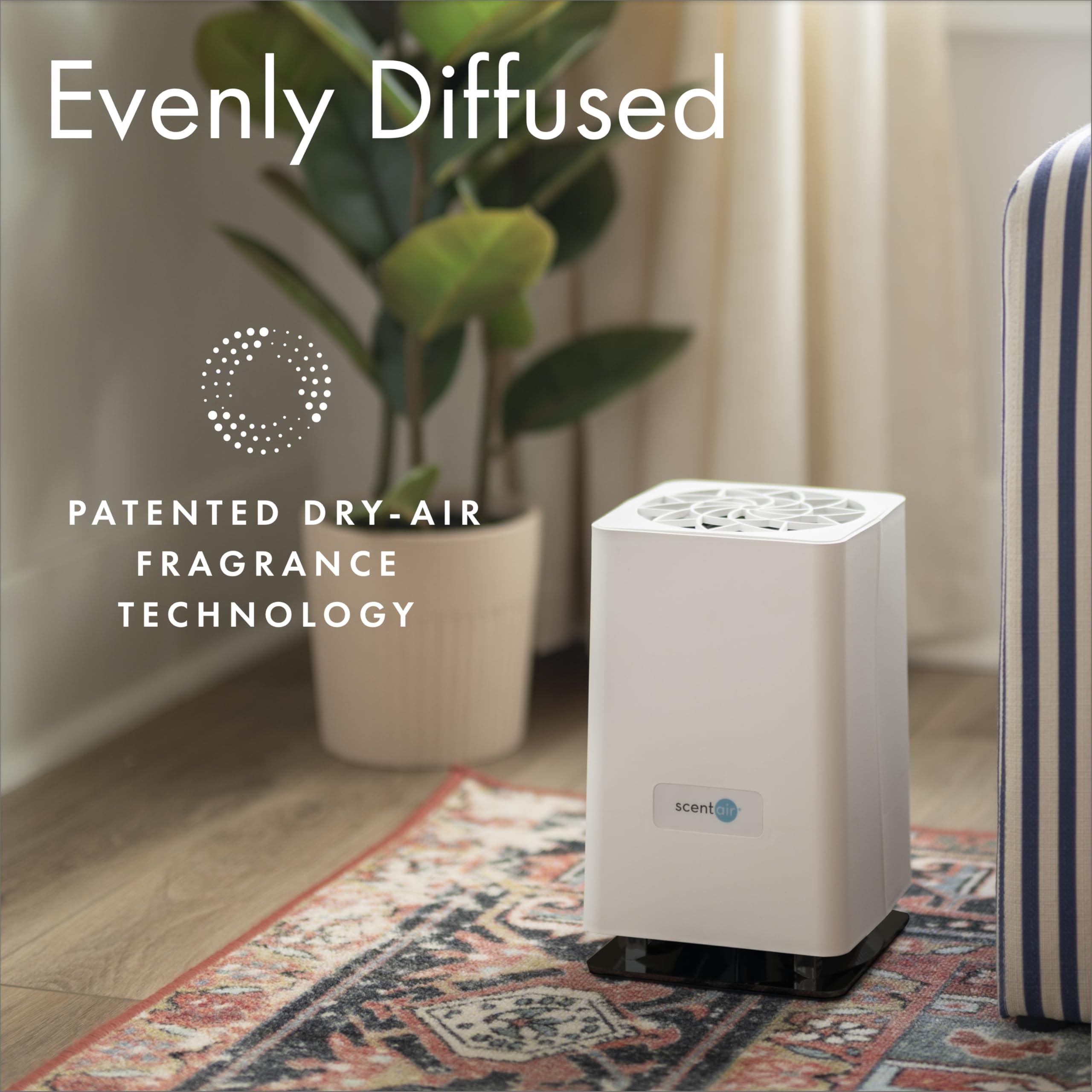 ScentAir Whisper Essential diffuser can stand or lay flat for versatility.