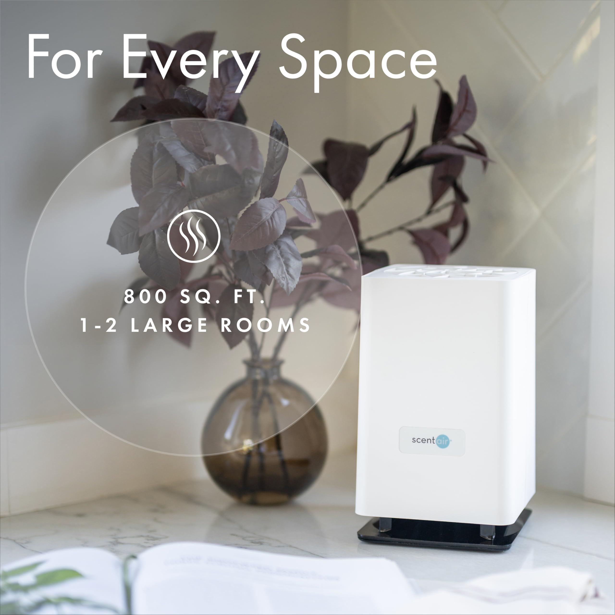 ScentAir Whisper Essential diffuser top view with clean white body.