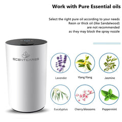 Scentcares Sentiment Diffuser white design ideal for home aesthetics and portability