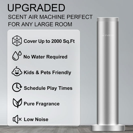 SCENTEER diffuser metal body close-up shows durable, high-temp resistant build