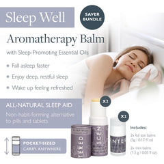 Scentered Sleep Well mini balms, travel-friendly and portable.
