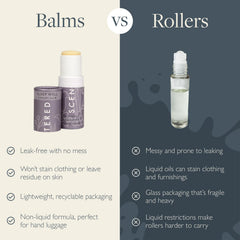 Travel case with Sleep Well balms for overnight stays.