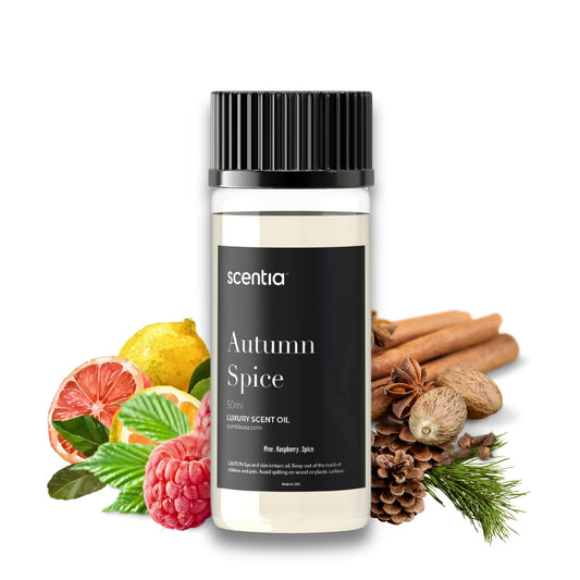 Scentia Autumn Spice bottle 50ml ready for fall diffusion and use.