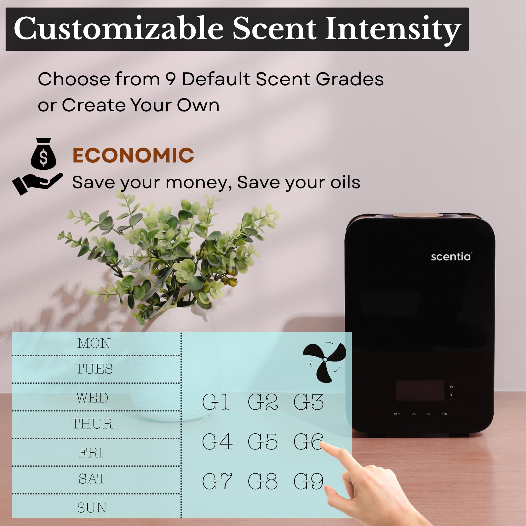 Scentia CASA SC 2000 black mist output demonstrating dry fragrance diffusion