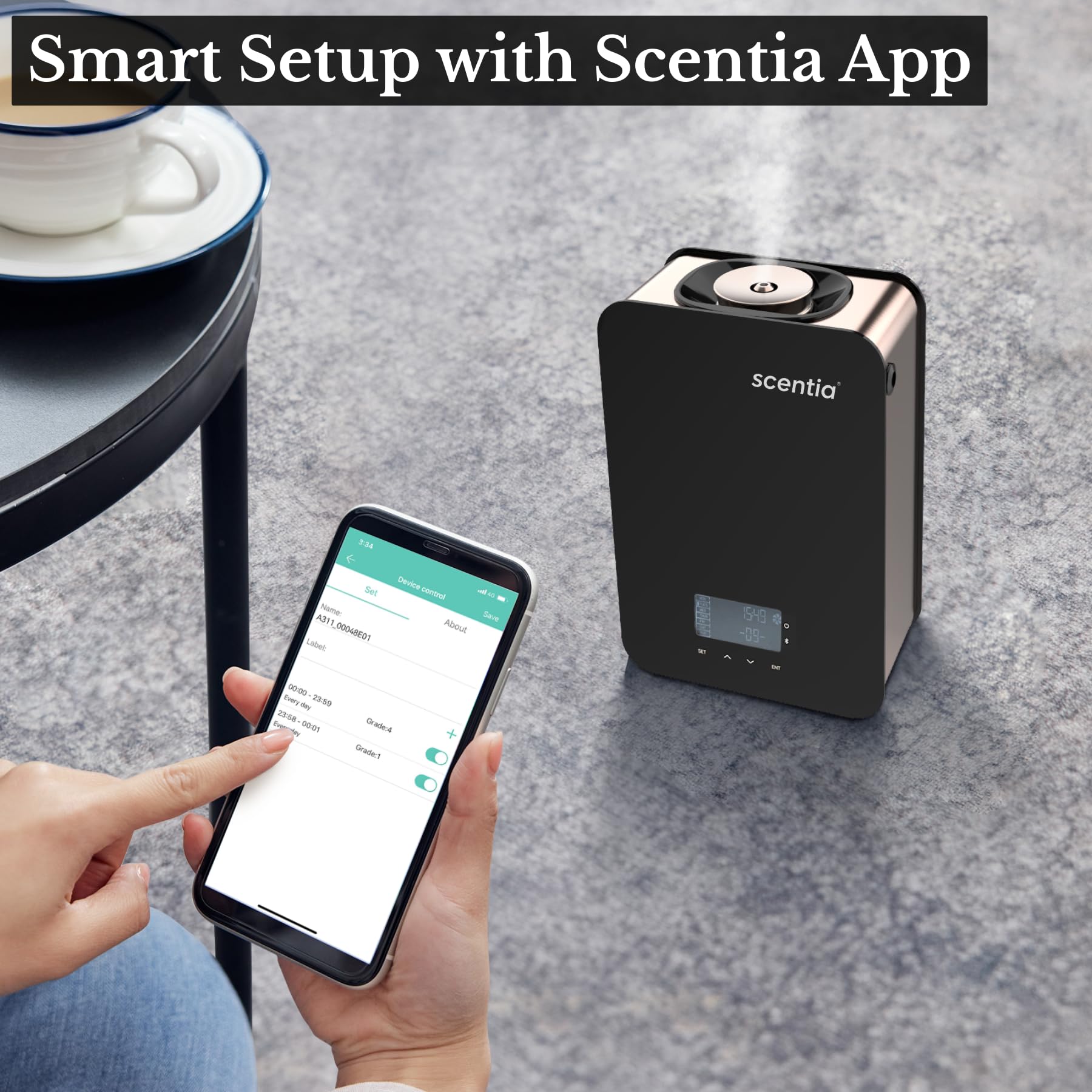 Scentia CASA SC 2000 black waterless diffusion avoids moisture and residue
