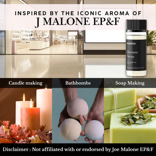 Scentia Dream Away diffuser drops highlight long-lasting diffusion.