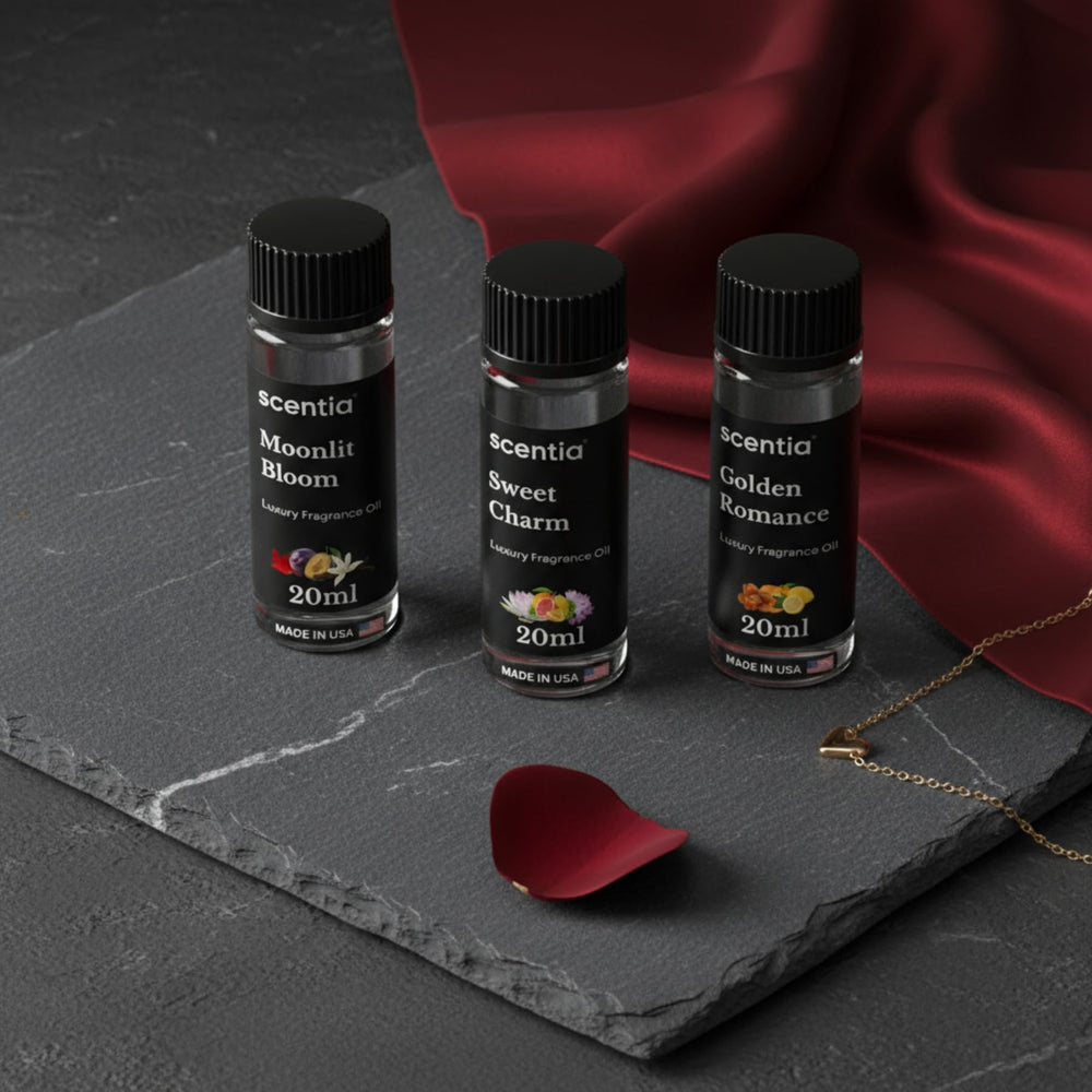 Oil used with candles and soaps to create layered scents