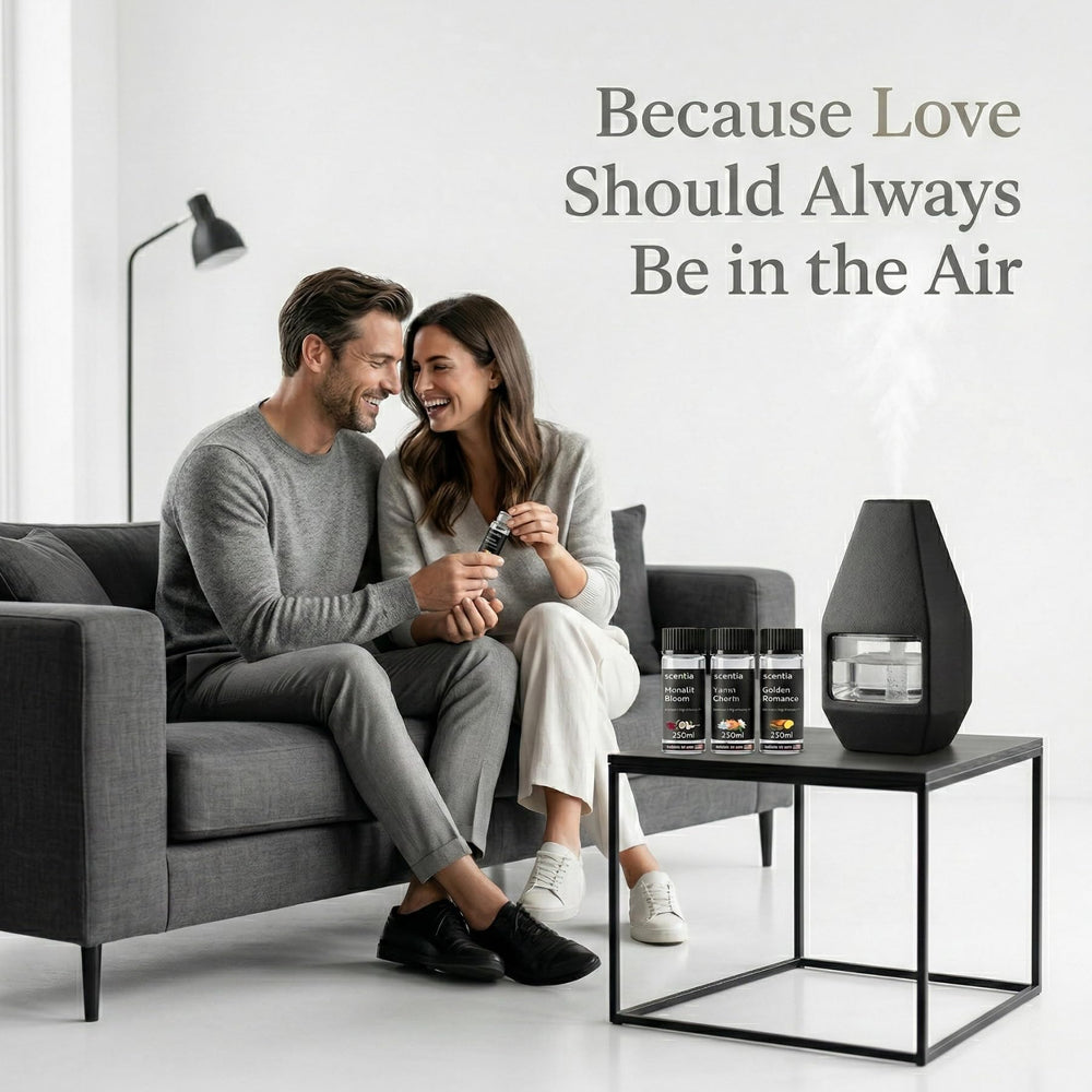 USA-made Scentia Love Collection packaging label
