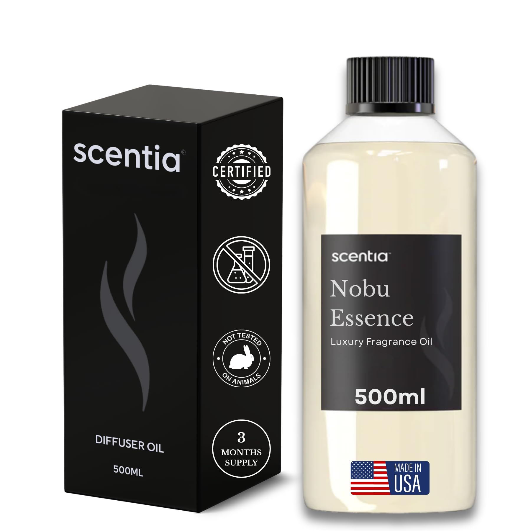Scentia Nobu Essence bottle front view for premium room fragrance