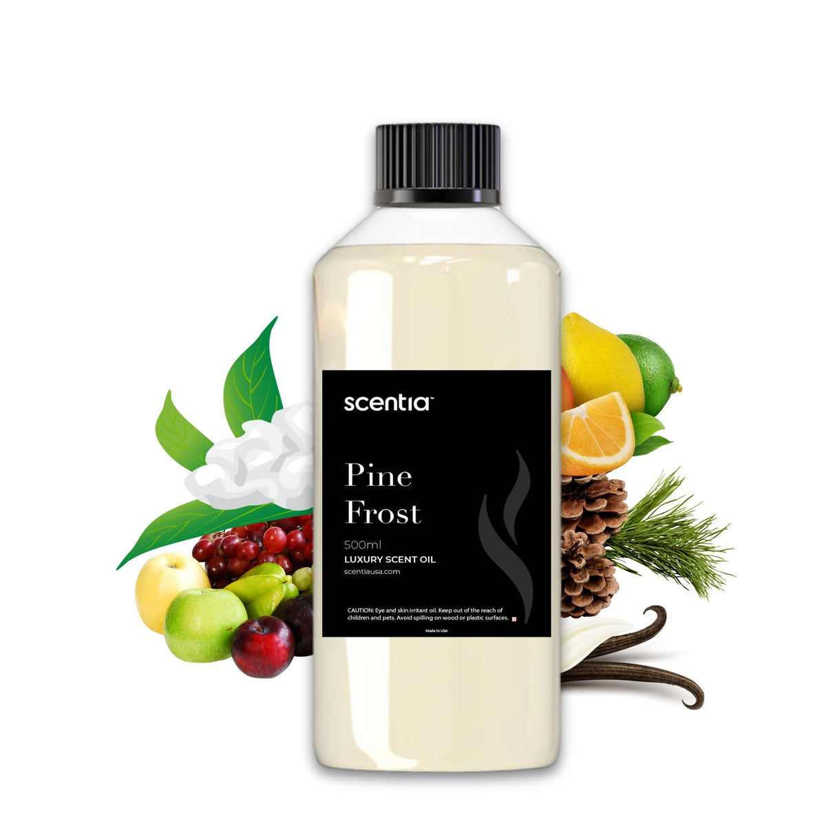 Scentia Pine Frost bulk essential oil for long-lasting diffuser aroma.