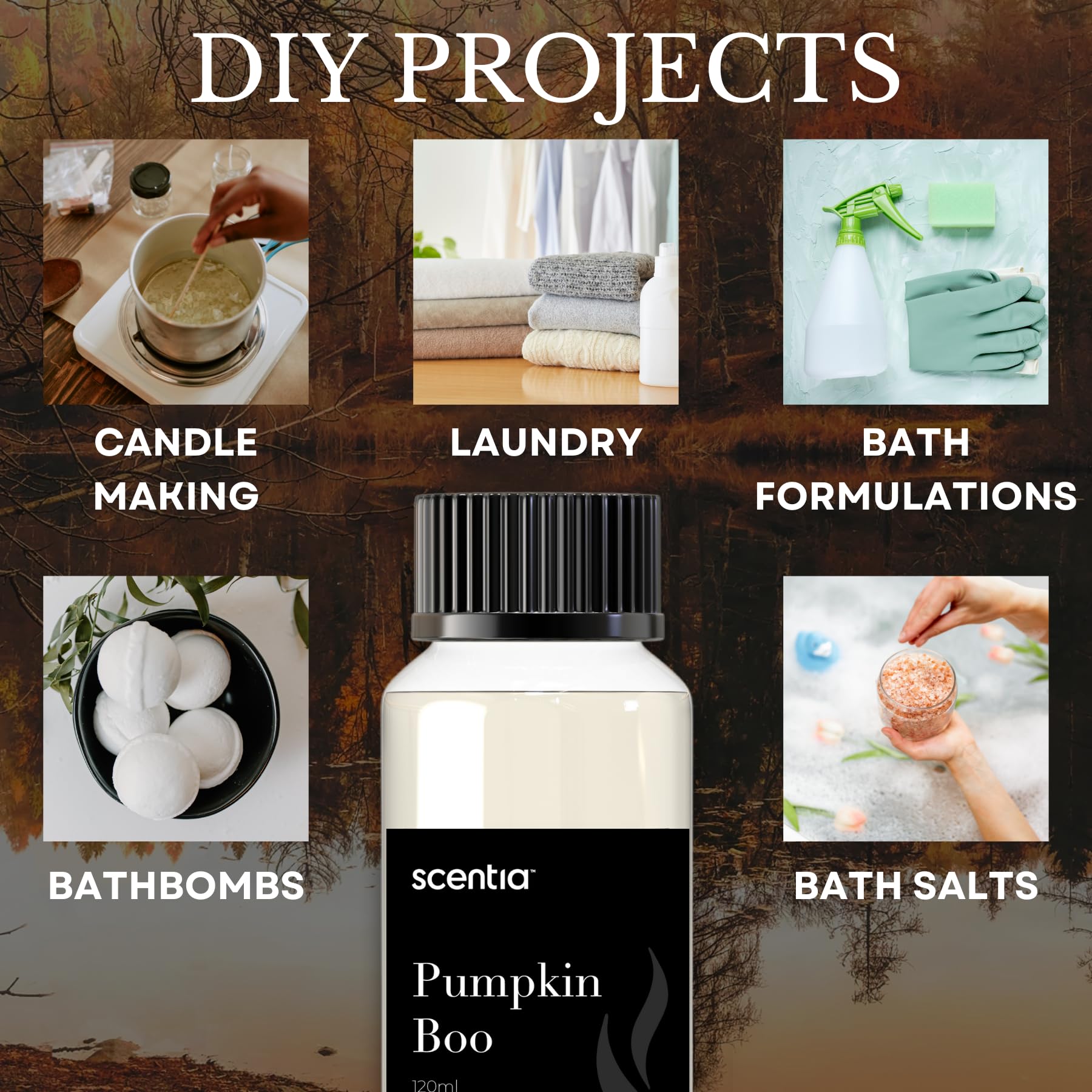 Scentia Pumpkin Boo room scene highlights seasonal decor paired with inviting scent.