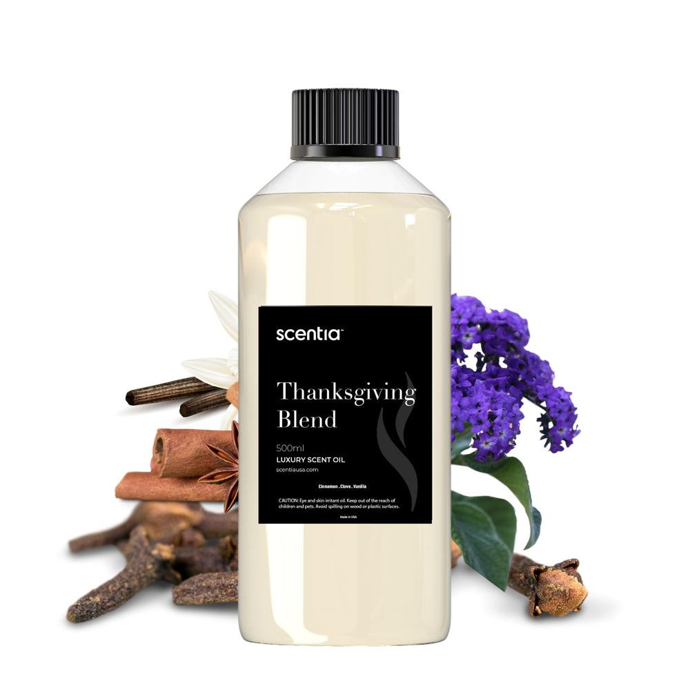 Scentia Thanksgiving Blend diffuser in a room emitting seasonal aroma