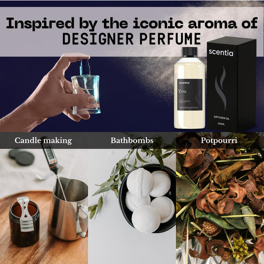 Scentia You top notes image highlights citrus eucalyptus and pine