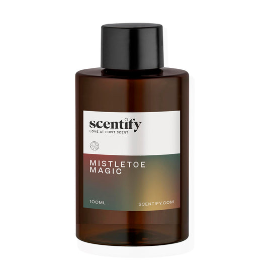 Scentify Mistletoe Magic aged redwood scent for a rustic mood