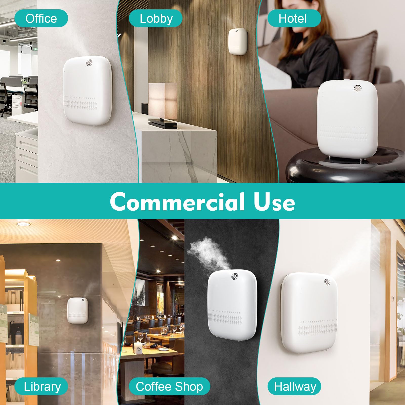 Scentiplus Scent Air Machine compact design with built-in handle for portability.