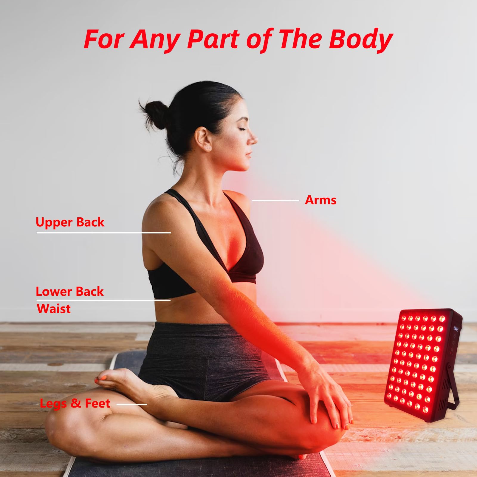 SCESFU red light panel compact size suitable for table or shelf.