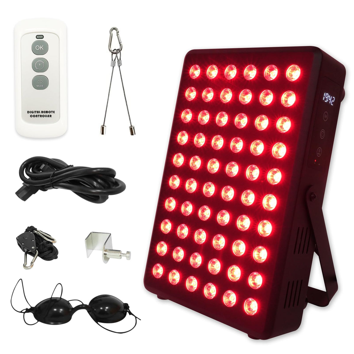 SCESFU red light panel on a desk for easy home use and relaxation.