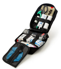 Scherber IFAK MOLLE pouch mounted for rapid deployment.