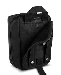 Hook-and-loop rear panel for fast reload and reorganization.