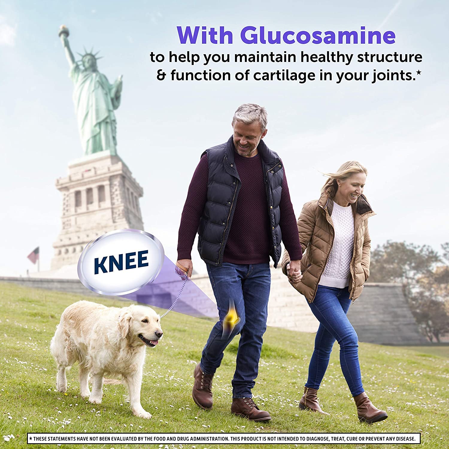 Ingredients panel highlights glucosamine and hyaluronic acid in Schiff formula.