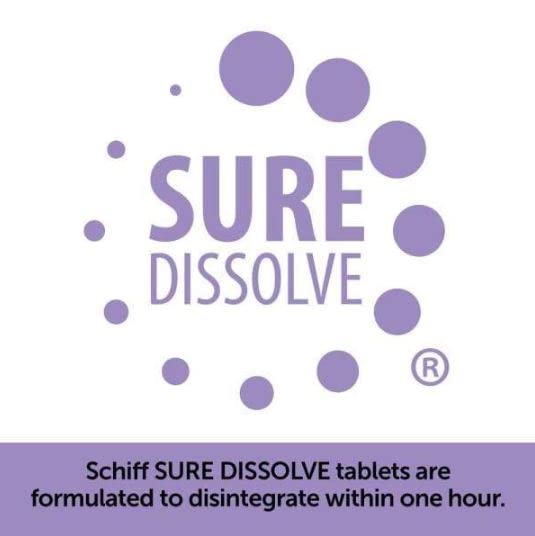 Two-tablet daily dosage shown for Schiff Glucosamine complex.
