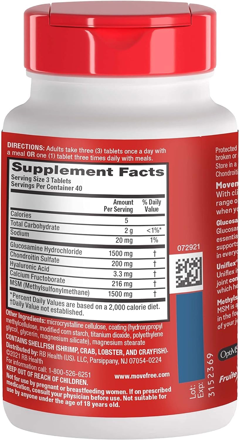 Schiff Move Free Advanced glucosamine-fruitex-b-ingredient graphic communicates foundational joint care.