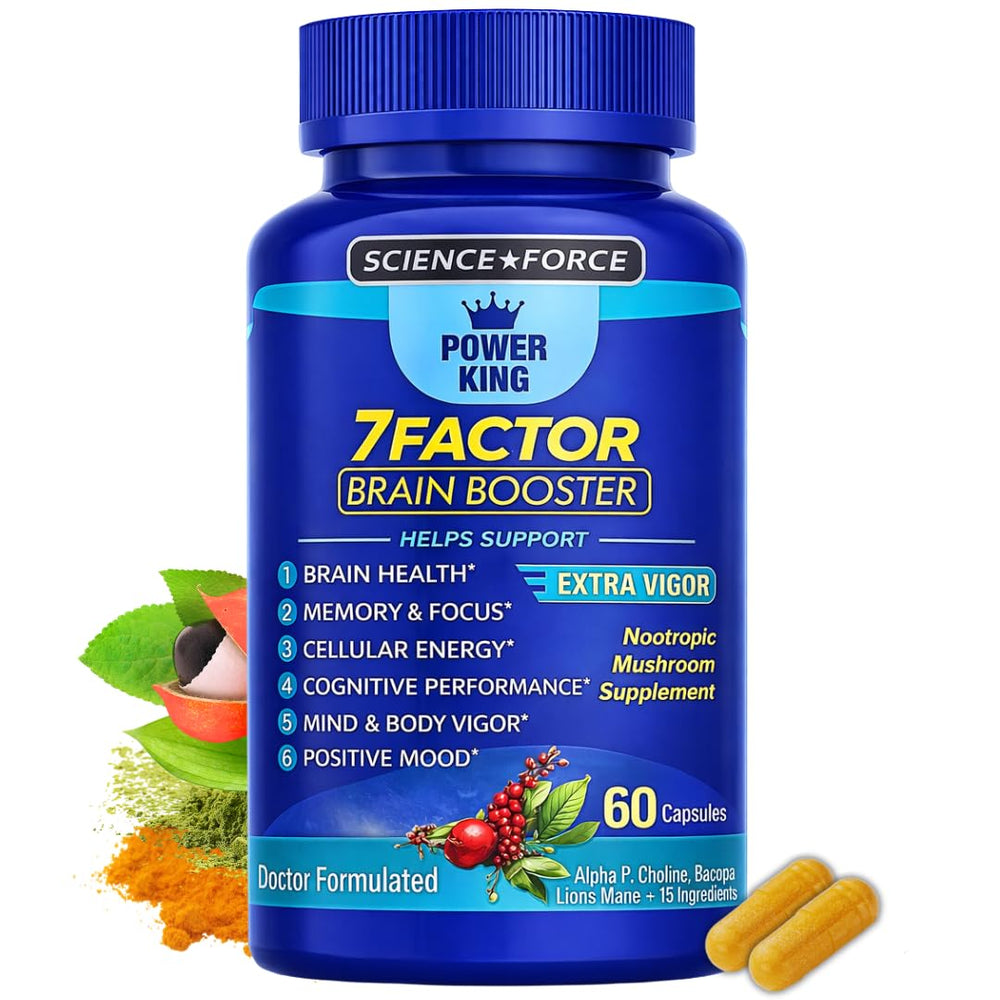 SCIENCE FORCE brain supplement bottle shown for daily cognitive support