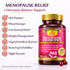 Lovely Queen capsules close-up highlighting probiotic blend for gut balance.