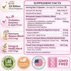 Lovely Queen packaging label shows free Menopause Pro Tips eBook.