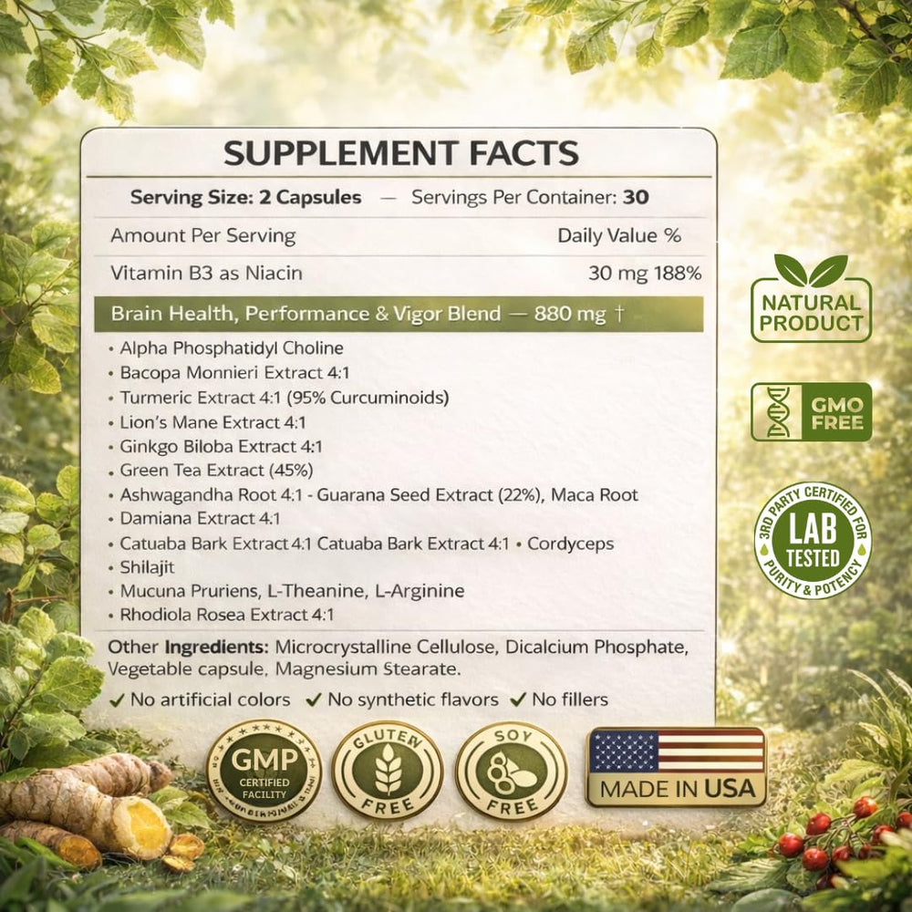 SCIENCE FORCE turmeric and ashwagandha suggesting cognitive support