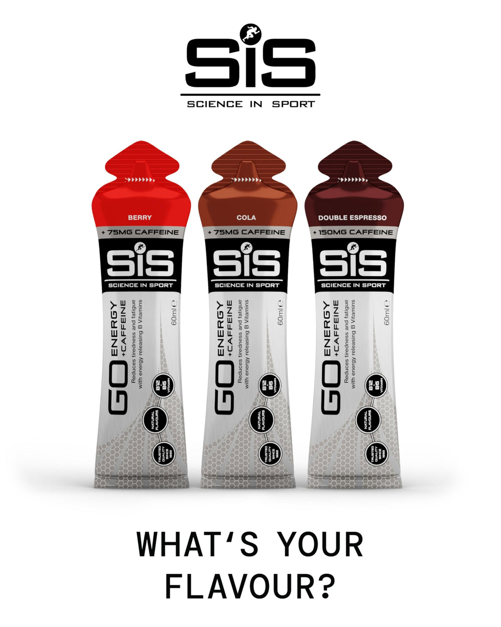 SIS Gel GO Energy + CAFF Berry gluten-free option for athletes.