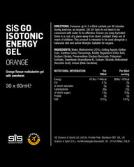 Science in Sport SIS Gel GO label close-up highlights vegan and gluten-free formula