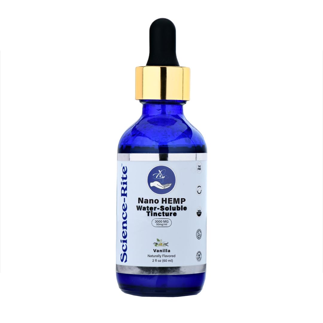 Science-Rite nano hemp dropper delivering precise, quick-acting servings.