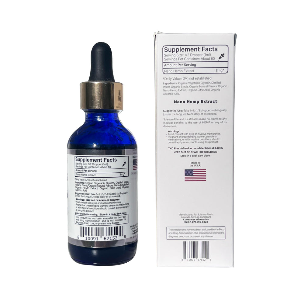 Science-Rite Nano Water-Soluble Hemp close-up of texture and clarity