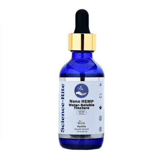 Science-Rite Nano Water-Soluble Hemp dropper enables quick dose adjustments
