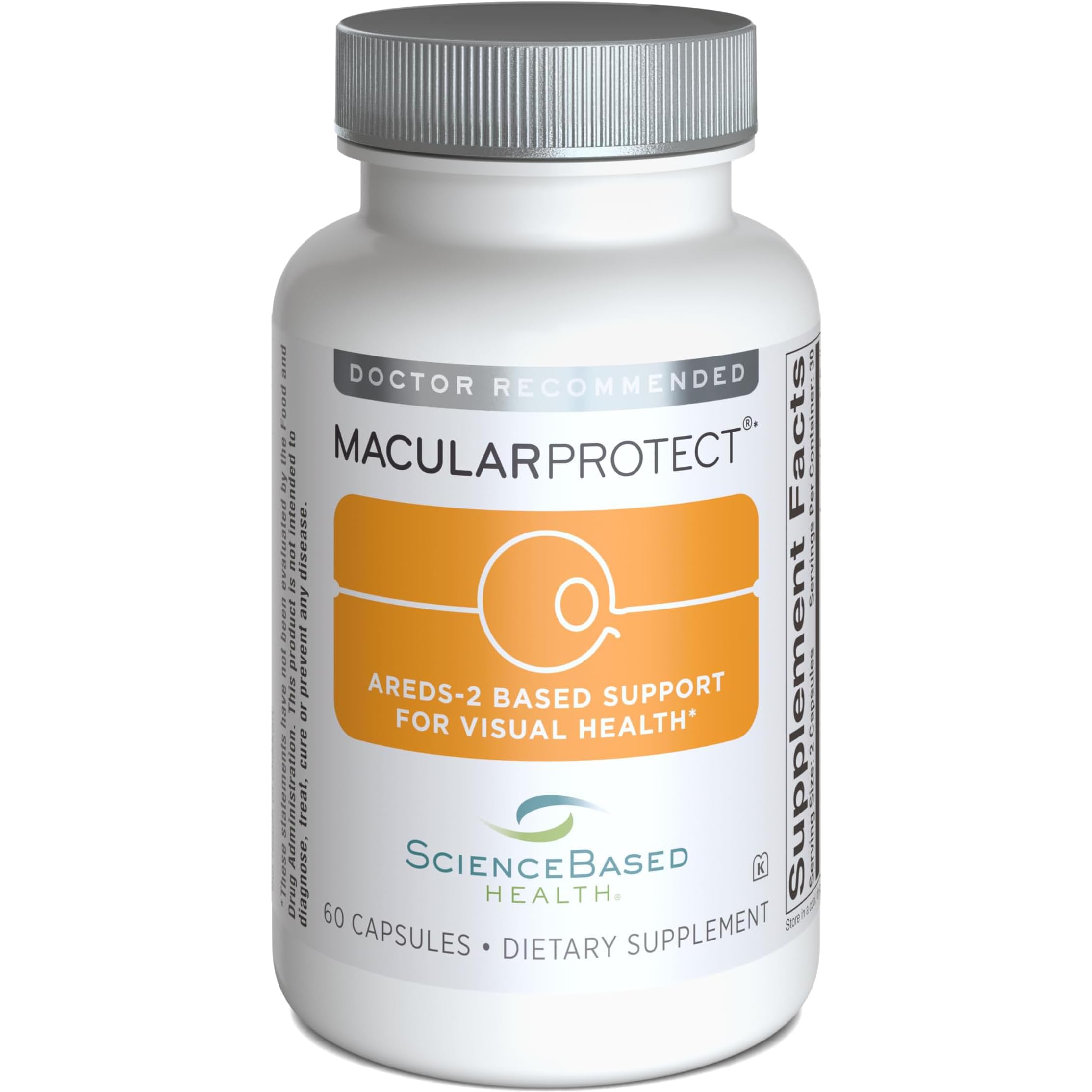 ScienceBased Health MacularProtect AREDS2 bottle with secure seal for daily eye support.