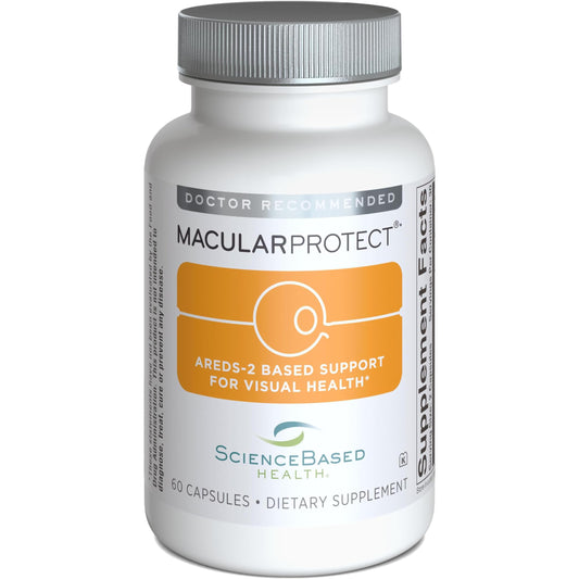 ScienceBased Health MacularProtect AREDS2 bottle with secure seal for daily eye support.