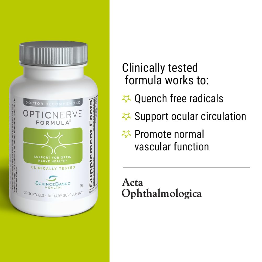 ScienceBased Health Optic Nerve Formula bottle pour for daily use.