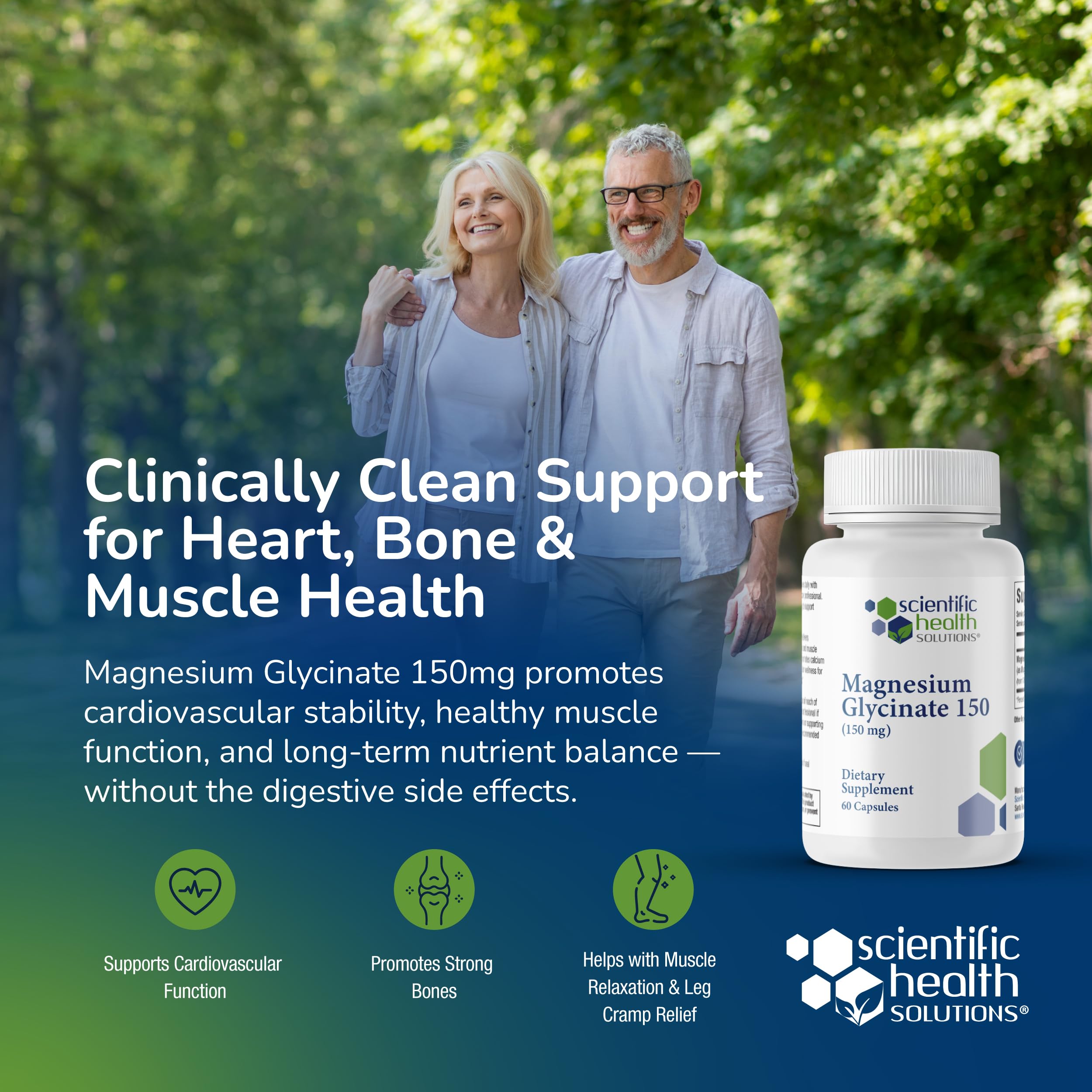 Scientific Health Solutions capsules closeup emphasizes gentle, non-laxative absorption for sensitive digestion