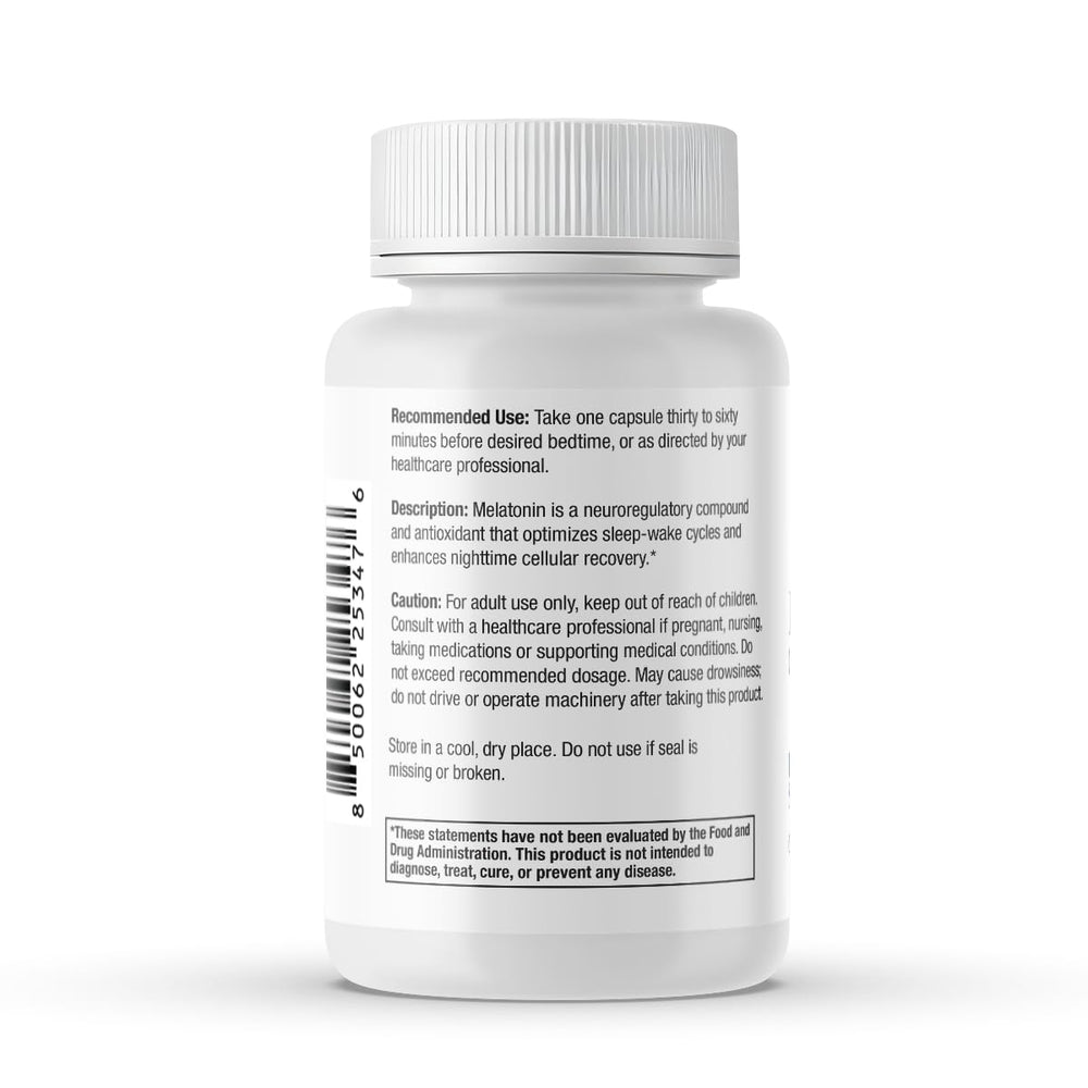 Scientific Health Solutions melatonin bottle with packaging emphasizing vegan and non-GMO.